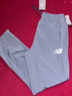 New Balance Slate Gray Athletic Shorts with Black Drawcord